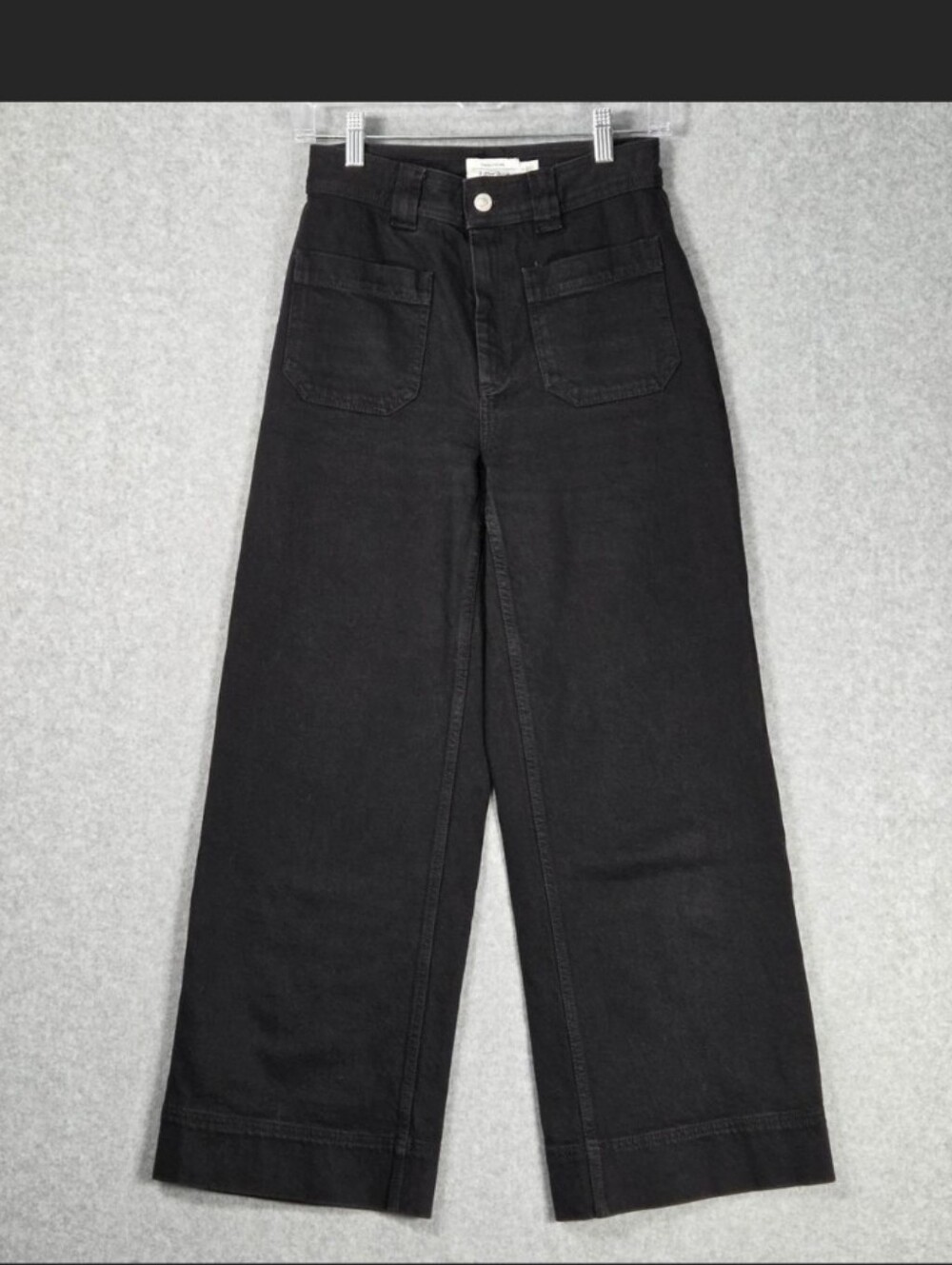 & Other Stories Black Patch Pocket Wide Leg Jeans